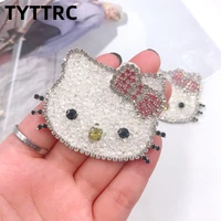 1pc cartoons lovely cat diy shoe decorations bridal wedding party shoes accessories for high heels shoes rhinestone shoe flower