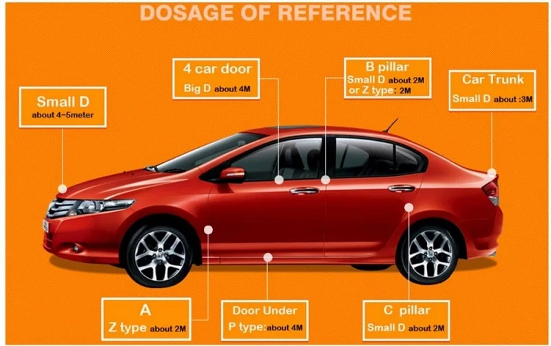 Уплотнительная лента для автомобильной двери 4 м в форме большого D маленького Z P B