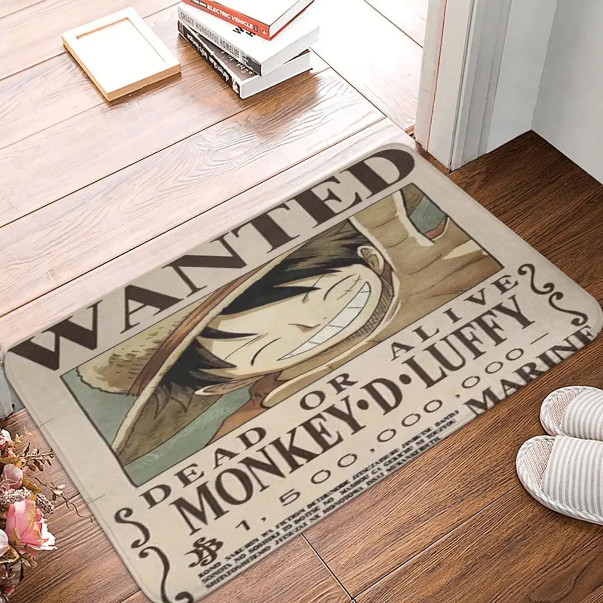 

One Piece Monkey D Luffy Anime Bedroom Mat Wanted Doormat Kitchen Carpet Entrance Door Rug Home Decor