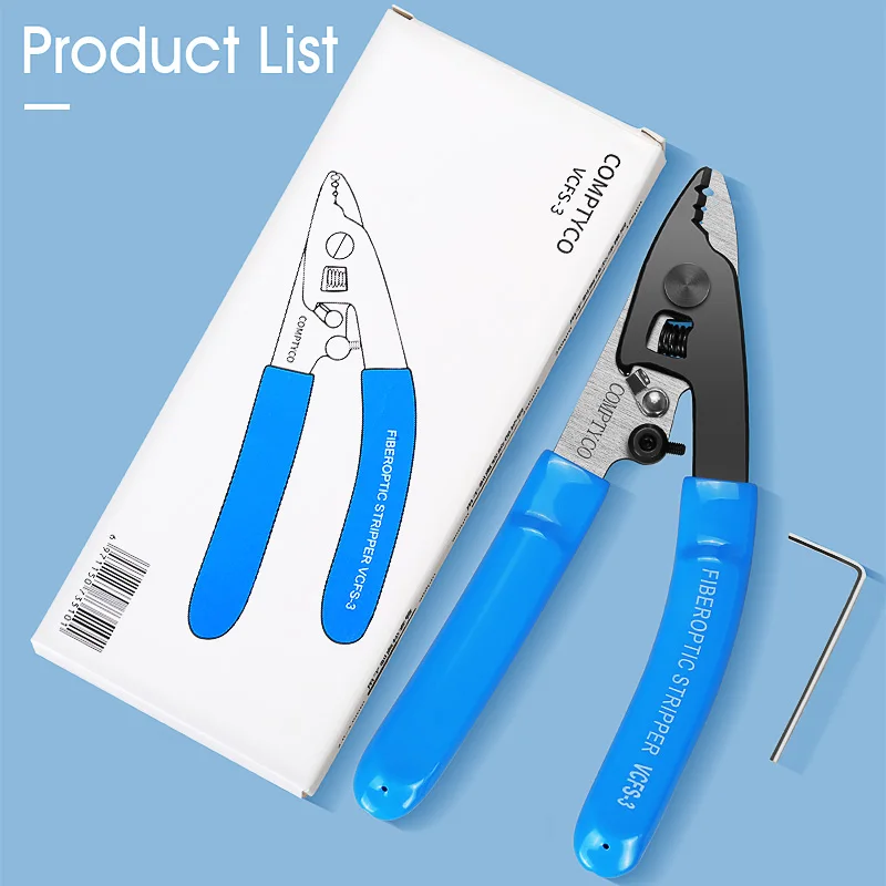 2PCS Fiber Optic Tool Kit VCFS-2/3 Fiber Optical Stripper and 3mm * 2mm Wire Stripper