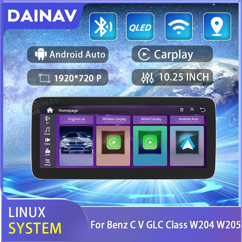 

Автомобильный радиоприемник Linux для Mercedes Benz C V GLC Class W204 W205 2008-2018 GPS мультимедийный android автомобильный Головной блок Радио беспроводной carplay