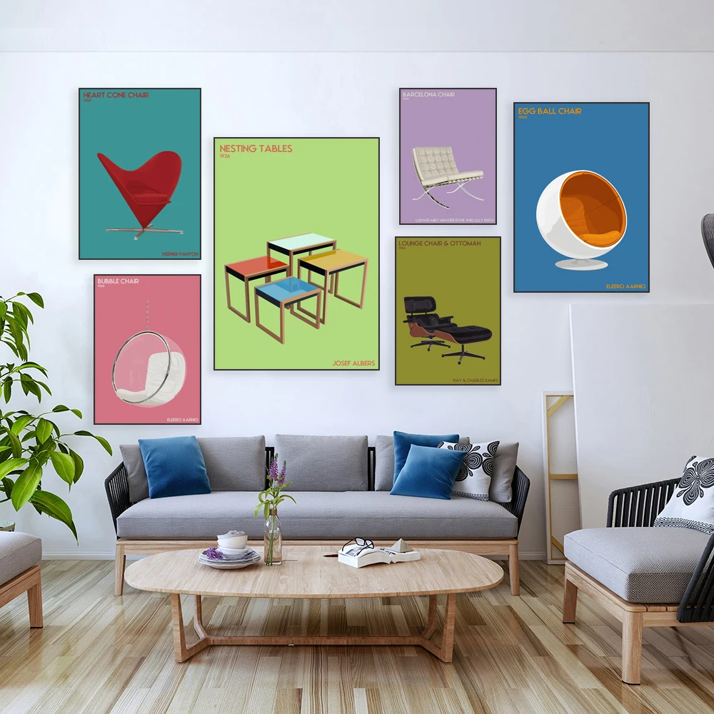 Печать на холсте Barcelona chair Jack York