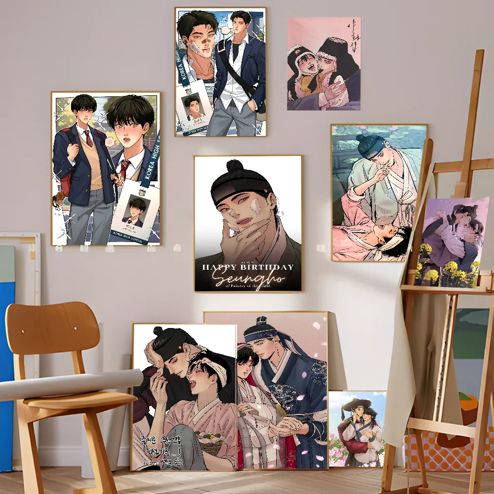 Аниме P-Pintor N-Night Плакат-самоклеящаяся Художественная Настенная Наклейка В