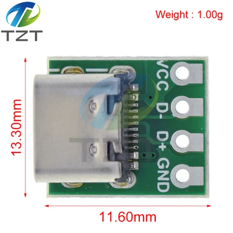 Тестовый адаптер USB 3.1 Type C 16-контактный TZT
