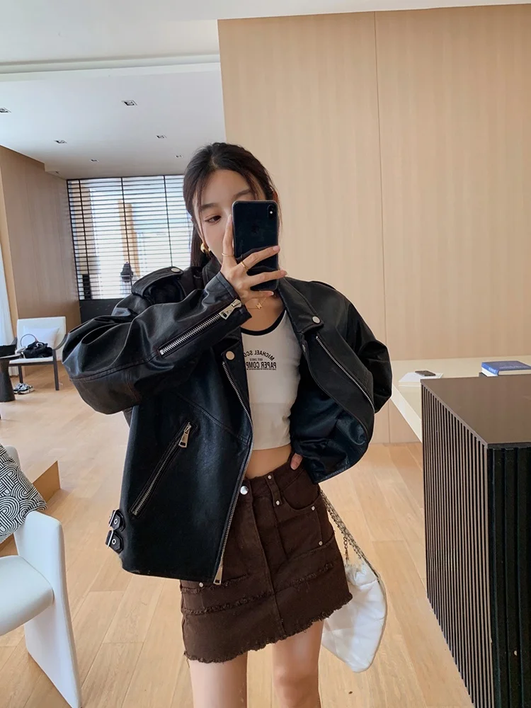 Европейские товары американский винтаж осень 2024 новое пальто из овчины