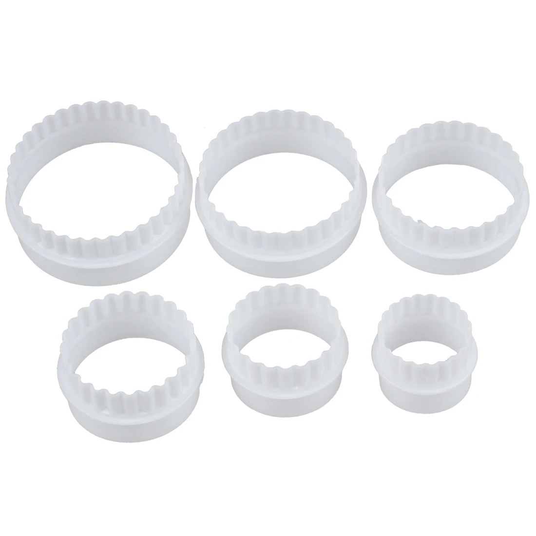 

6 Pcs mould punch Pastry Biscuit Cake Fondant sugar paste Round Cutter