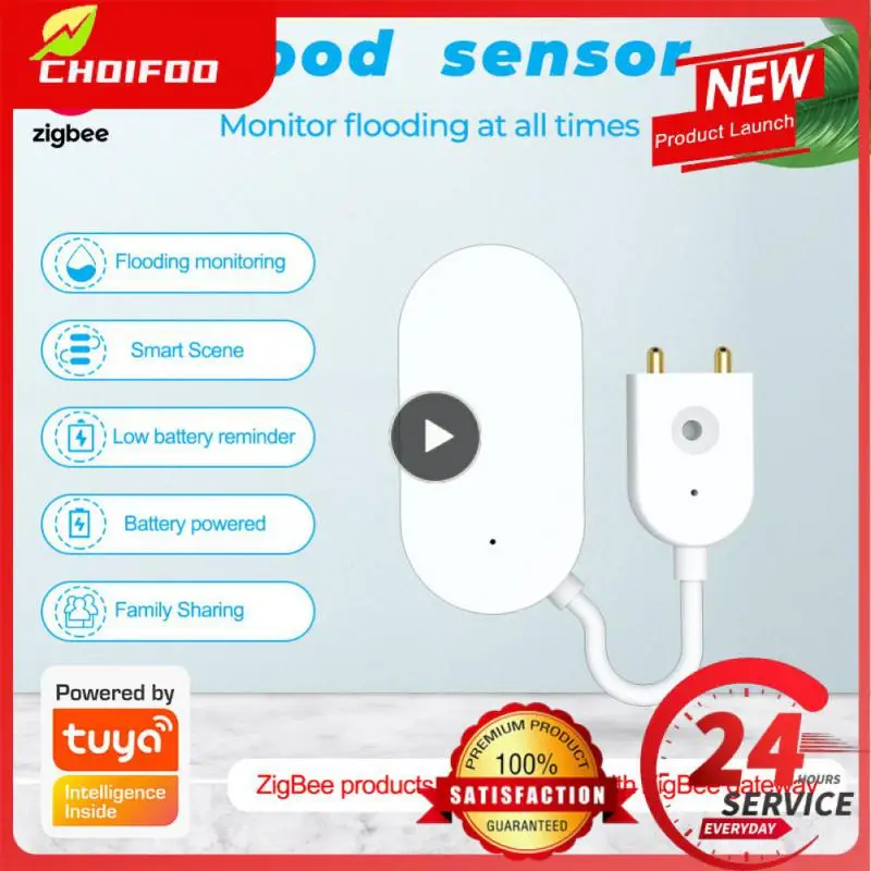 

1~8PCS Tuya Zigbee Leak Sensor Water Leakage Detector Leakage Sensor Water Sensor Prevent Water Leakage For Smart Home var