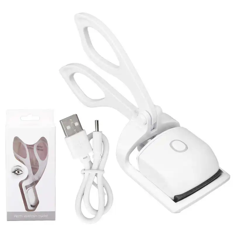 

Electric Heated Eyelash Curler Handheld Long Lasting Lightweight Rechargeable Lash Curler with USB Cable for Daily Use for Girls