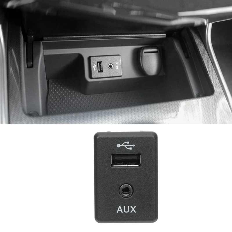 

For Nissan Altima Rogue Frontier Xterra 2013-2019 Audio Auxiliary AUX Jack USB Charging Port Module Socket 280234BA0B