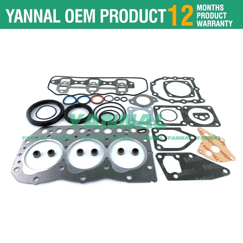 3TN75 3TN75L 3TN75RJ Комплект прокладок для капитального ремонта двигателя Yanmar John Deere 855 856