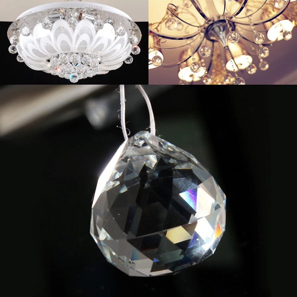 

1PC Colour and Bright Lustre 30x35mm Chandelier Ball Drop Crystal Glass Lamp Pendant Loose Spacer Bead