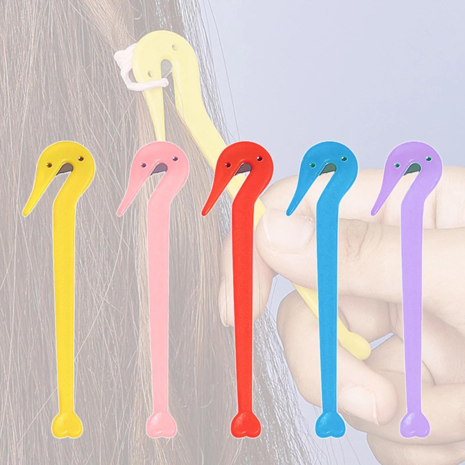

5x Disposable Rubber Hair Band Remover Cutter Colored for Beauty Salon