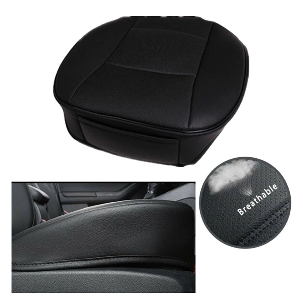 

High-Quality Car Seat Protection Single Seat Without Backrest PU Senior Leather Seat Cover Odorless For Most 5-seat Sedan SUV