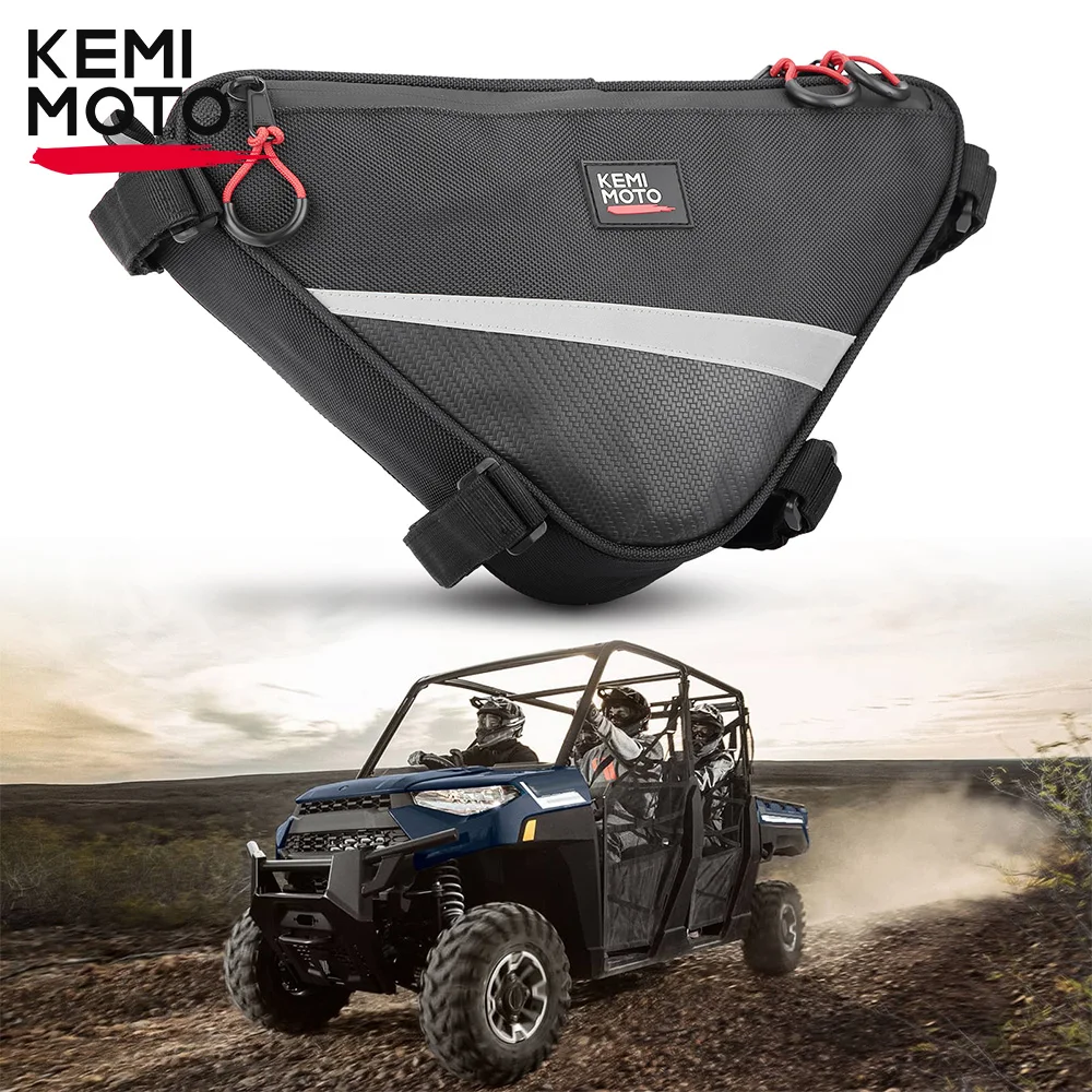 KEMIMOTO UTV Roll Bar Corner Storage Bag Road Mountain Bikes Bicycle Compatible with Polaris Ranger RZR for Can-am for Cf moto