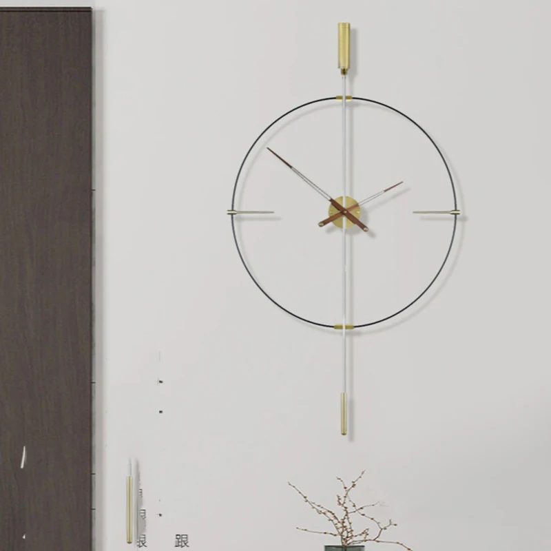 

Большие настенные часы в скандинавском стиле, настенные минималистичные золотистые бесшумные часы в Европейском стиле, для спальни, комнат...