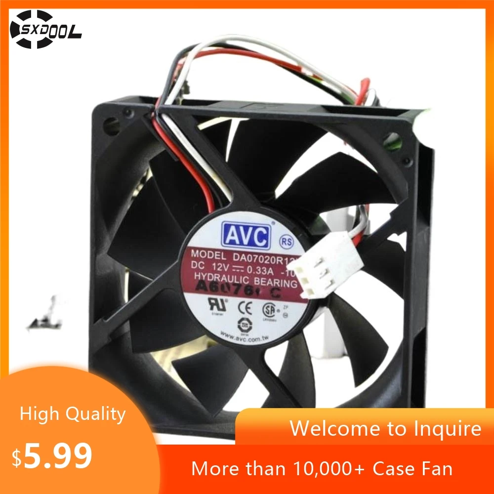Вентилятор 70 мм 7 см для AVC DA07020R12H 12 В 0 33 А 7020 охлаждения с гидравлическим бесшумным