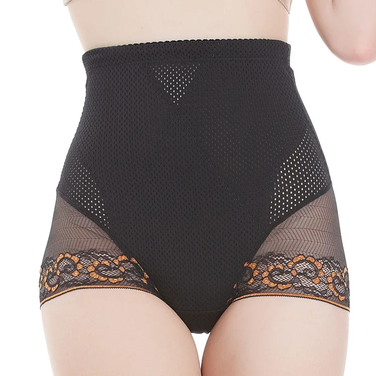 

Comfortable lace postpartum high waist abdominal pants women's body shaping mesh breathable hip lifting underwear