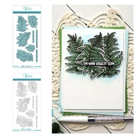 2022 summer fern tastic cutting dies clear silicone stamps seal diy greeting cards scrapbooking paper decoration embossing molds