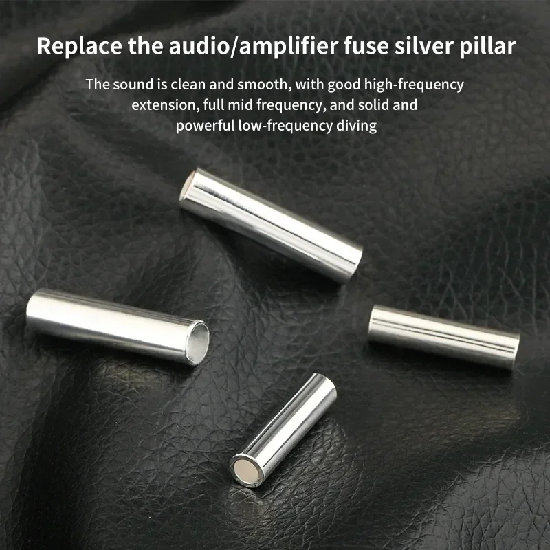 Фото HiFi аудио предохранитель из чистого серебра 5*20 мм/6*25 мм защитная трубка для кабеля динамика усилитель предохранительная полоса усилителя фильтр мощности предохранитель №5
