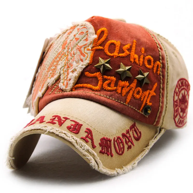 

Brand Baseball Cap Embroidered Washable Cotton Fashionable Retro Style Baseball Cap Casual Cap Men's and Women's Button Caps