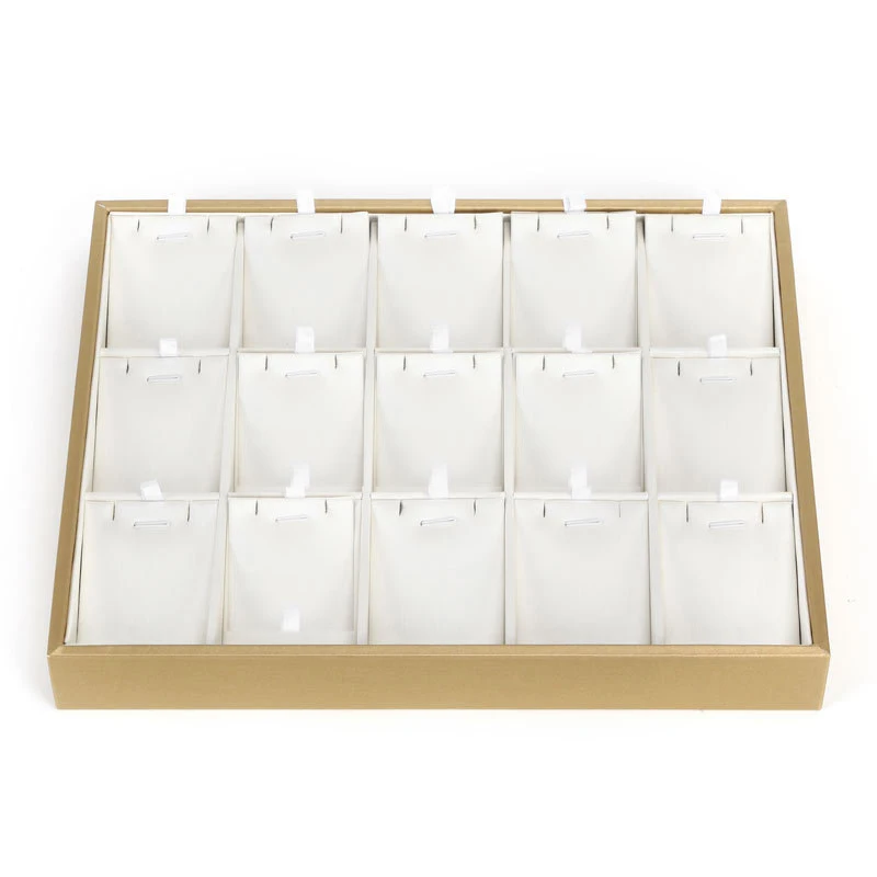 Gold Brushed Necklace Display Plate Multiple Jewelry Props