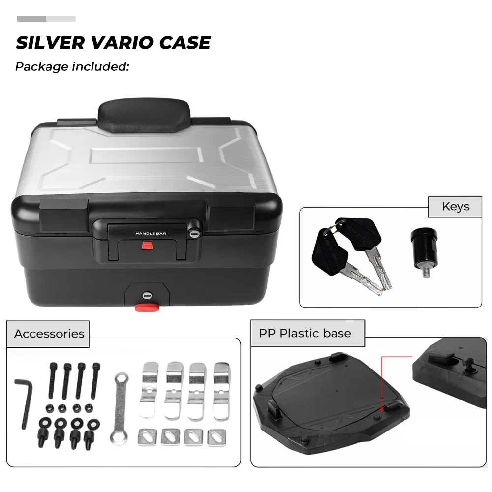 

Универсальный мотоциклетный верхний ящик Vario для BMW R1200GS R1250GS F800GS LC ADV F800GS F850GS F750gs, верхние и задние чехлы для инструментов для багажа