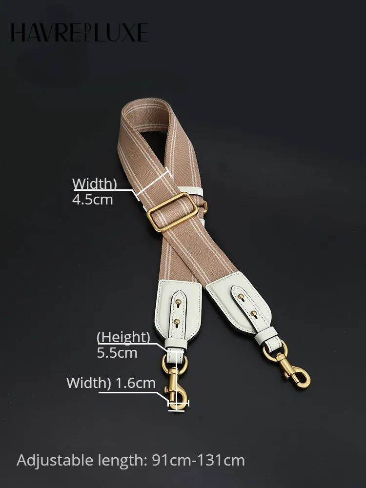 Adjustable printing saddle bag replacement wide shoulder strap canvas splicing leather bag with accessories single buy