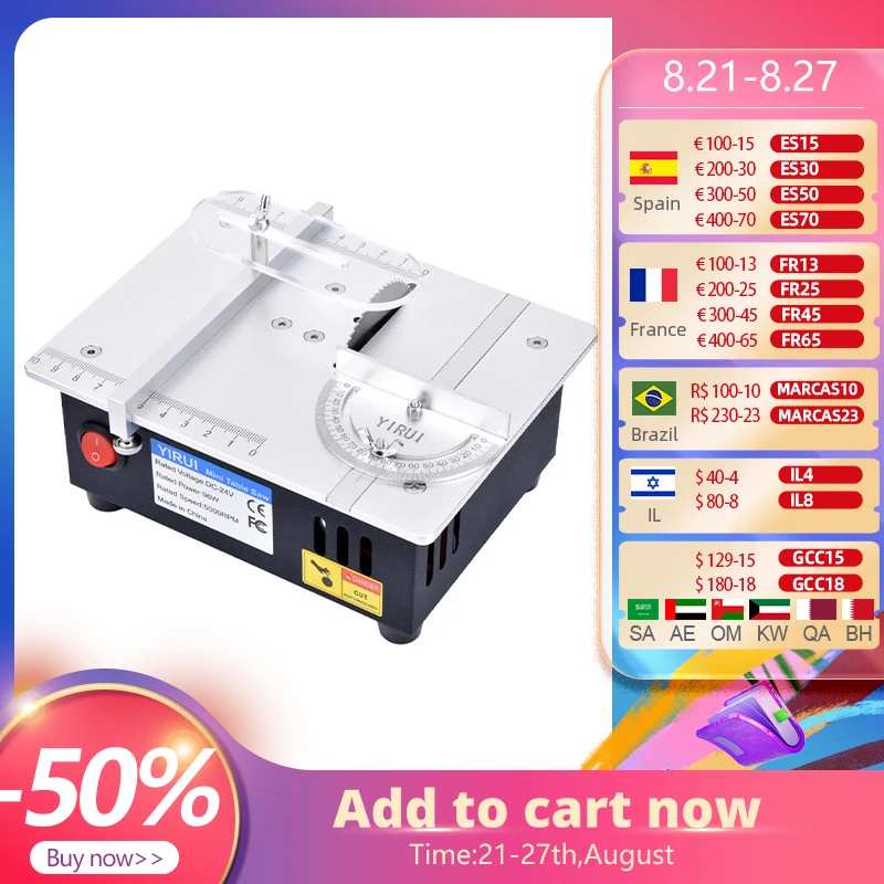 Миниатюрная Настольная пила ALLSOME, домашняя режущая машина для деревообработки, настольные пилы, лезвие 63 мм, 96 Вт