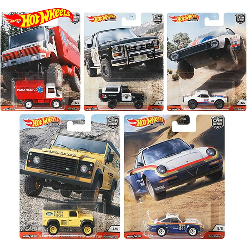 

Original Hot Wheels Premium Car Culture World Terrain PORSCHEs Land Rover Ford Diecast 1/64 Model Toy Kid Toys Birthday Gift