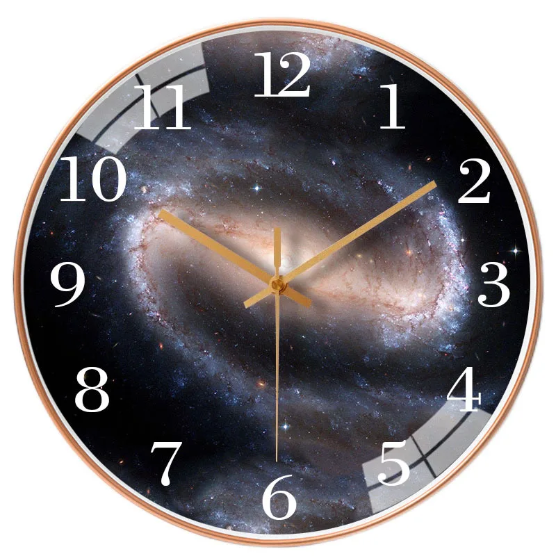 

Bedroom Nordic Design Silent Home and Decoration Round Living Room Luxury Wall Clock Mute Creative Mural Clocks Decor Watch 3d