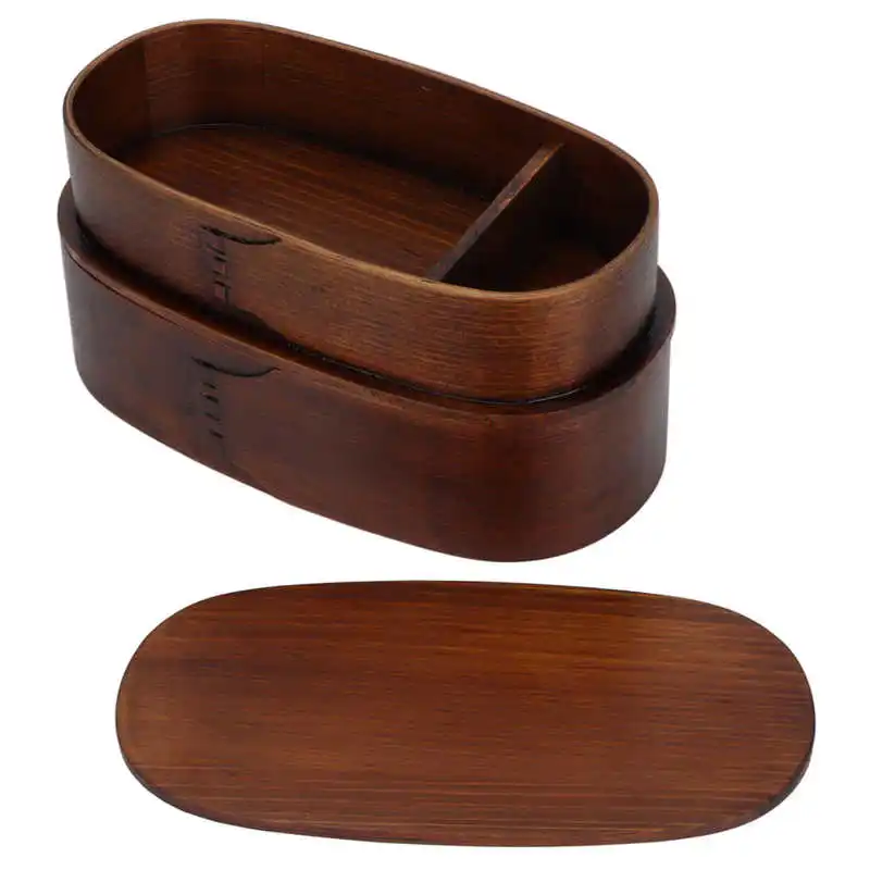 

Japanese Bento Box Smooth Texture Excellent Craftsmanship Lunch Containers Saves Space for Hiking for School