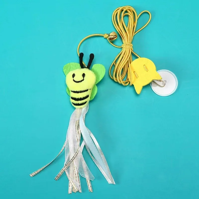 

Cat Teaser Replacement Toys Self Hi Relief Swing Hanging Door Elastic Feather Tease Cat Stick Pet Supplies