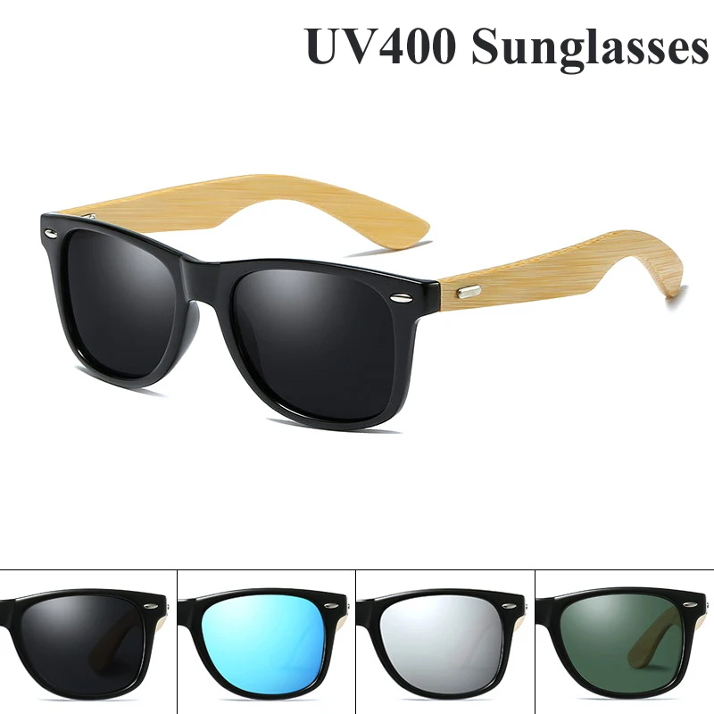 

Bamboo UV400 Sunglasses Men Women Classic Polarized Vintage Wood Driving Sun Glasses Black Fishing Eyewear UV400 Eyeglasses