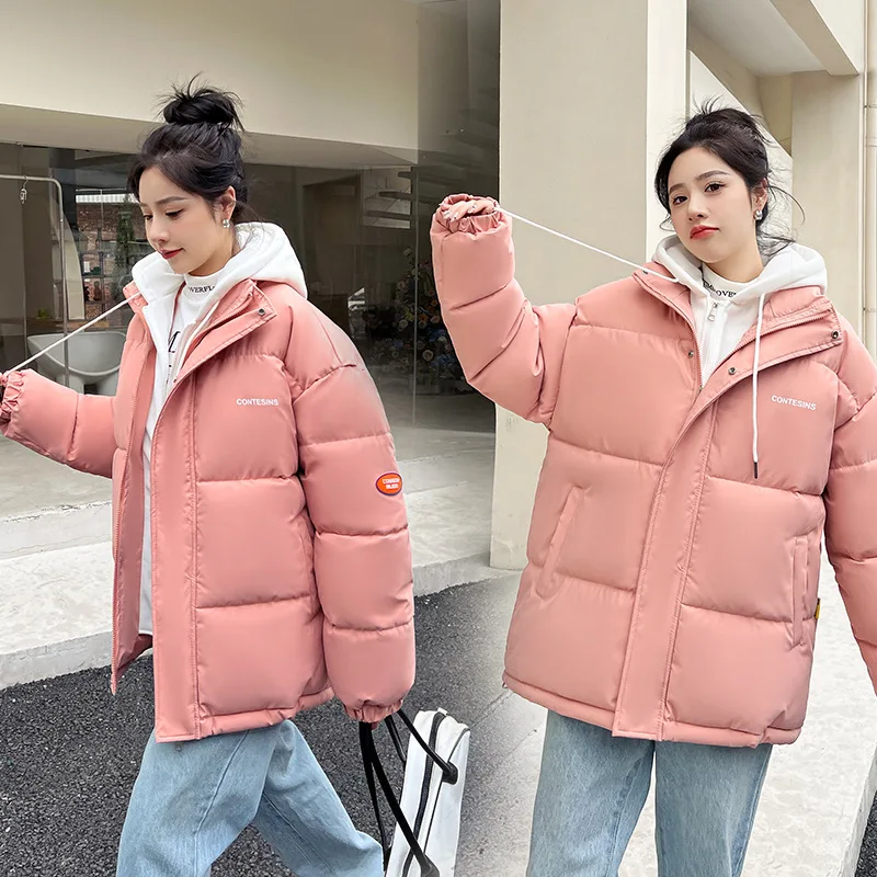 2022 Winter Women Oversized Parkas Coat Fashion Solid Thick Warm Hooded padded Coat Casual Winter Outwear Jacket parkas
