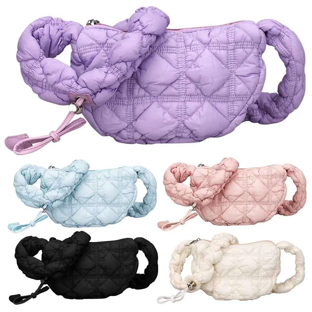 Женская Стеганая сумка-хобо на завязках сумочка-клатч молнии меховой чемоданчик