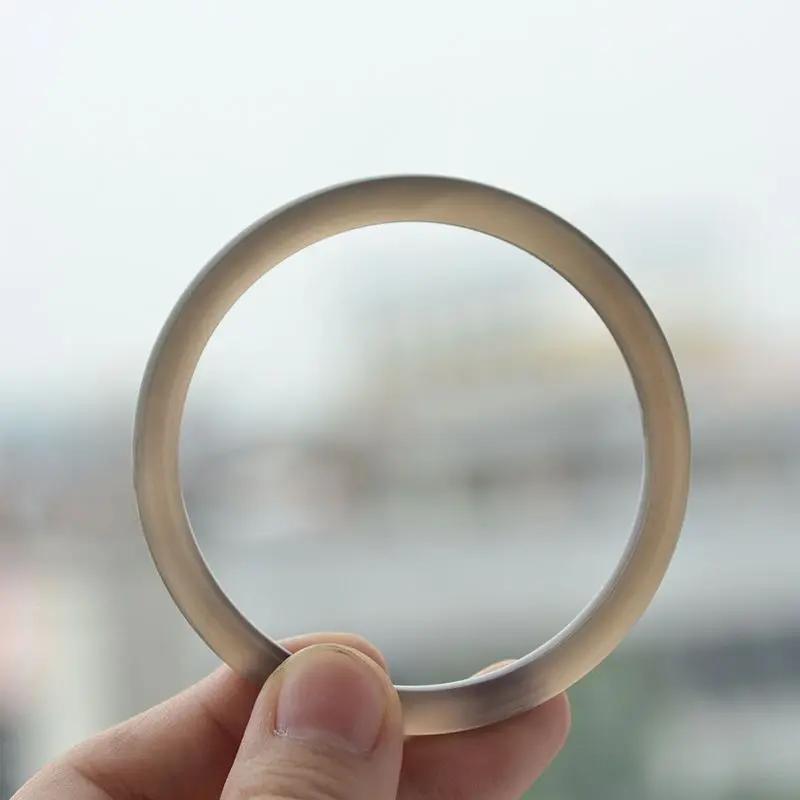 Ледяной серый браслет в стиле ретро для девушек маленький круглый дымчато-серый