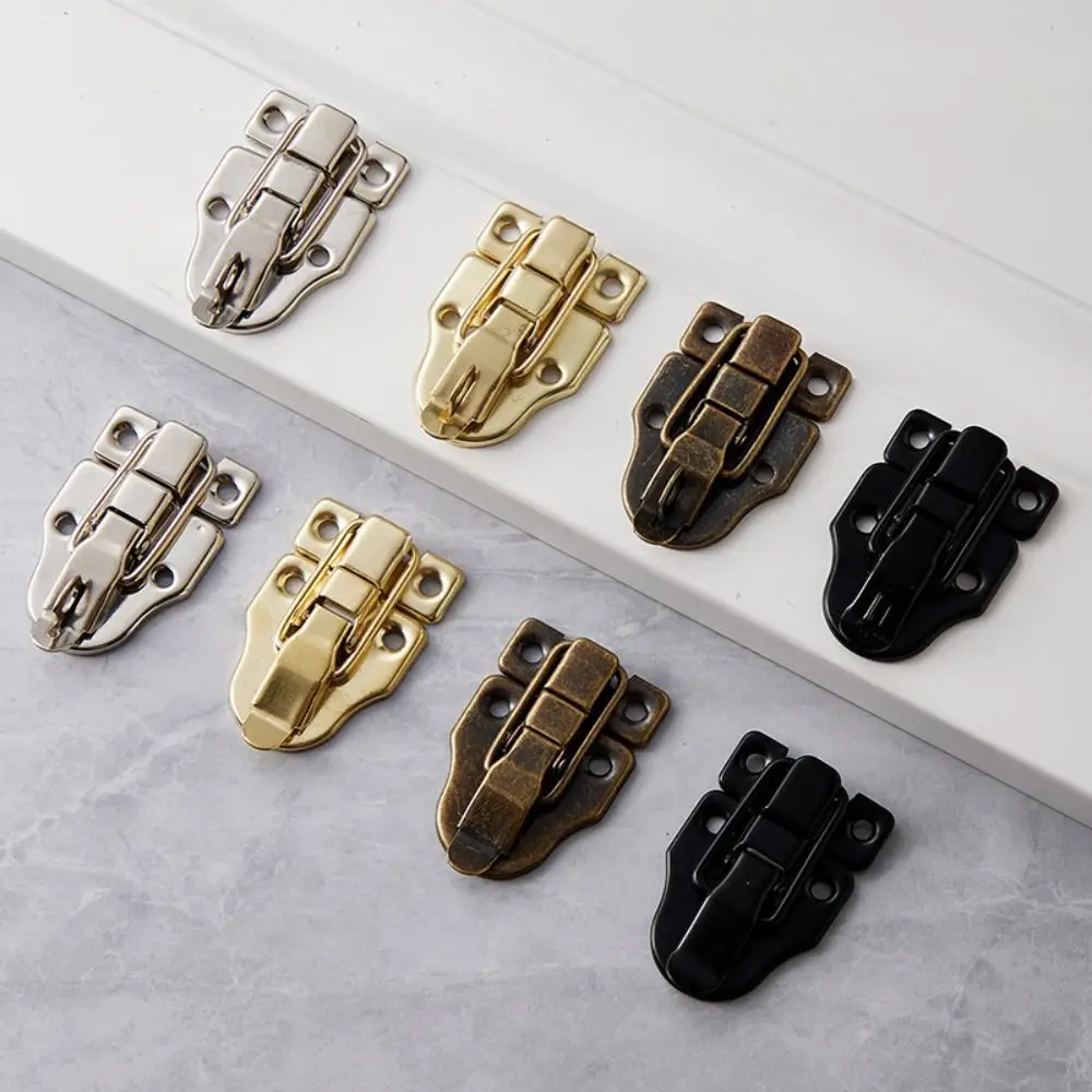 

Antique Bronze Box Hasp Lock Decorative Drawer Suitcases Chest Box Jewelry Wood Case Iron Buckle Clasp with Toolbox Lock