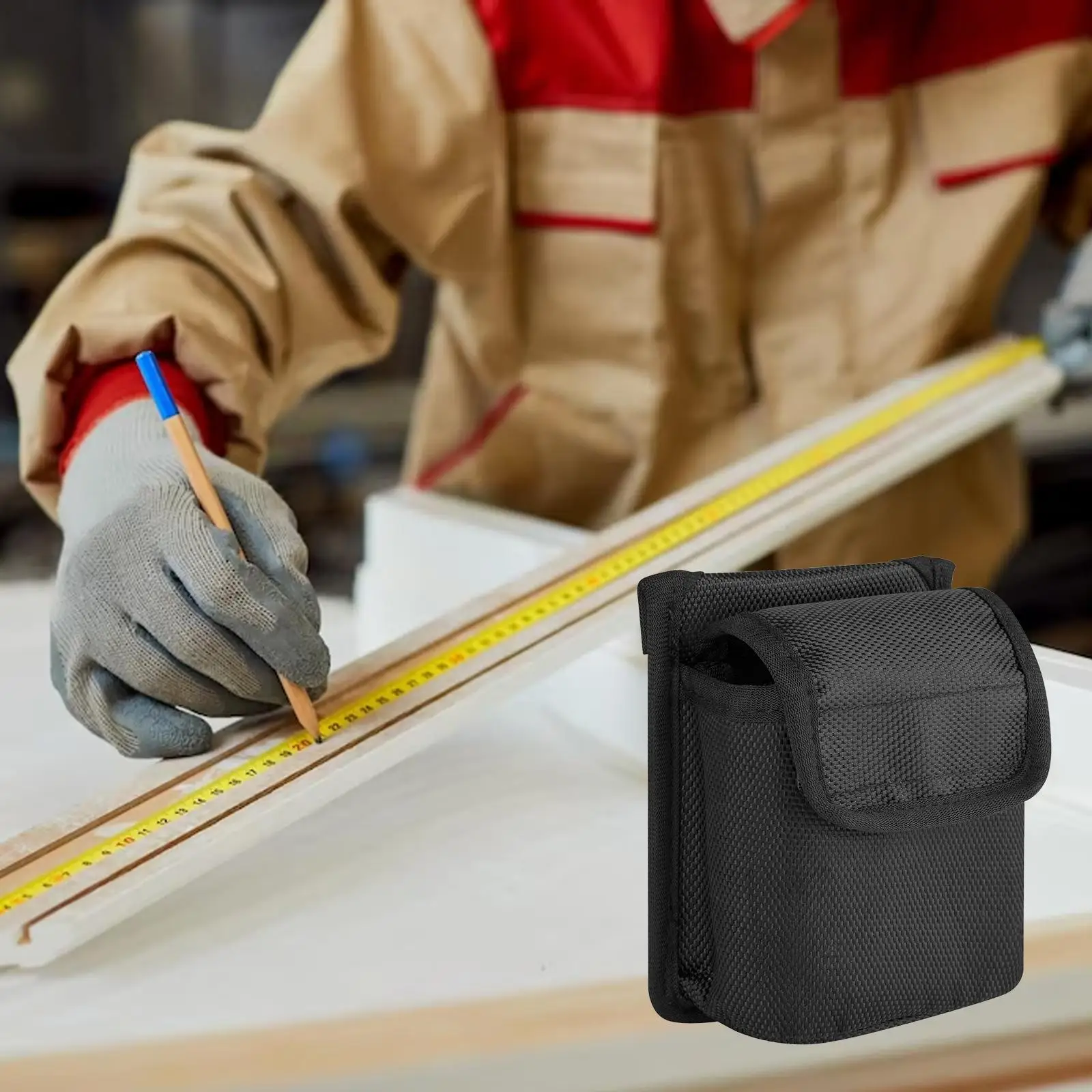 

Tape Measure Holder Multipurpose Hardware Tools Pouch Car Camping Gear