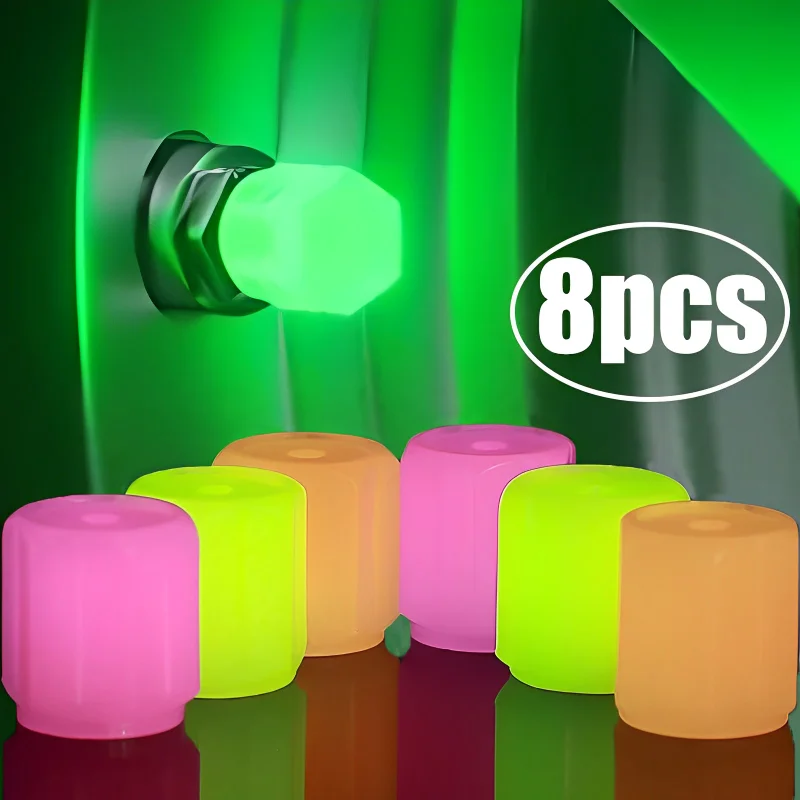 

Universal Luminous Tire Valve Cap Car Wheel Hub Glowing Dust-proof Decorative Tyre Rim Stem Covers Applicable Motorcycle Bike