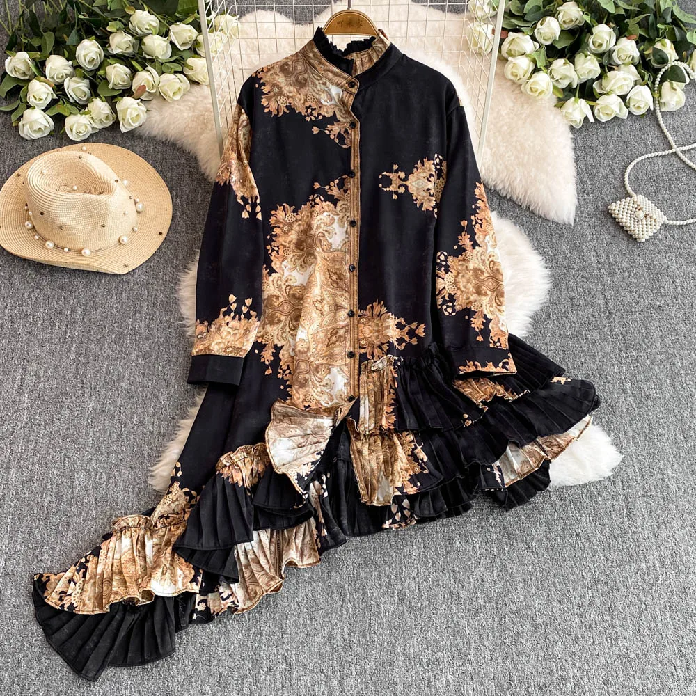 Женская Асимметричная рубашка элегантная повседневная Свободная в европейском