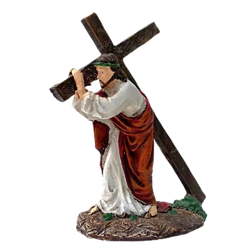 

Статуэтка Иисуса для Креста, религиозный декор для подарка на День Благодарения, Resin Sta