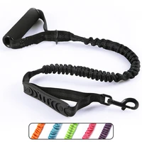 pet supplies explosion proof punch large dog leash reflective elastic dog leash comfortable grip various colors available