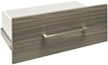 

Wood, Add On Accessory, Modern Style For Storage, Closet, Clothes, Size Units, Pure White/Satin Nickel, 25-Inch X 10-Inch Drawer