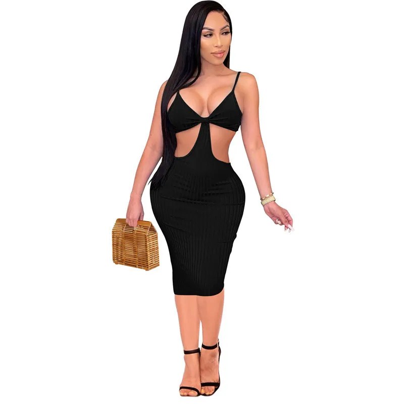 

Новое Брендовое женское однотонное платье, сексуальное летнее платье с вырезами, платье для ночного клуба, модное вечернее платье, Прямая п...