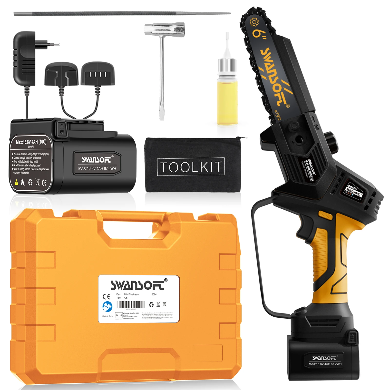 Swansoft 5803 5-дюймовые портативные электрические пилы для резки деревьев