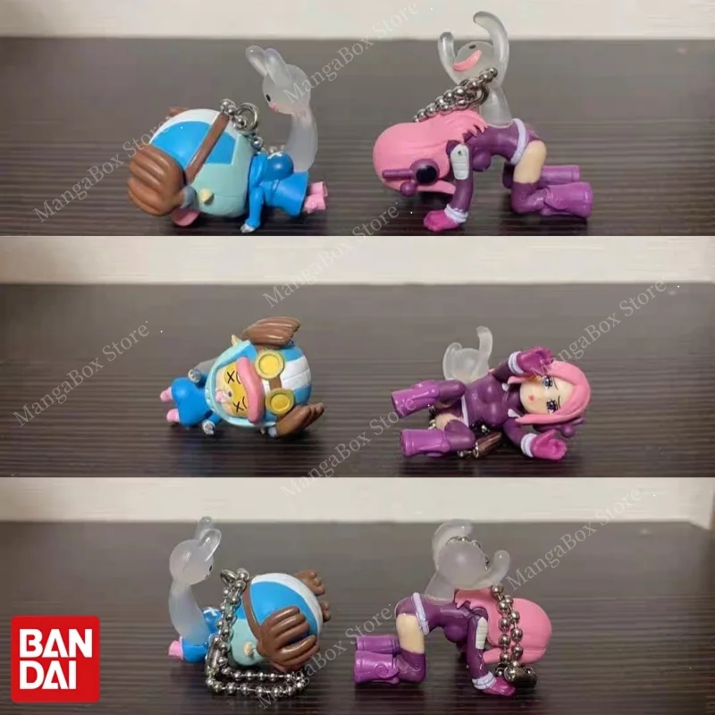 Фото Коллекционная игрушка-брелок Bandai One Piece Negative Swing Gashapon: фигурки Луффи, Зоро, Чоппера, Бонни из арки Egghead, аниме-фигурки, подвески для сумок №1