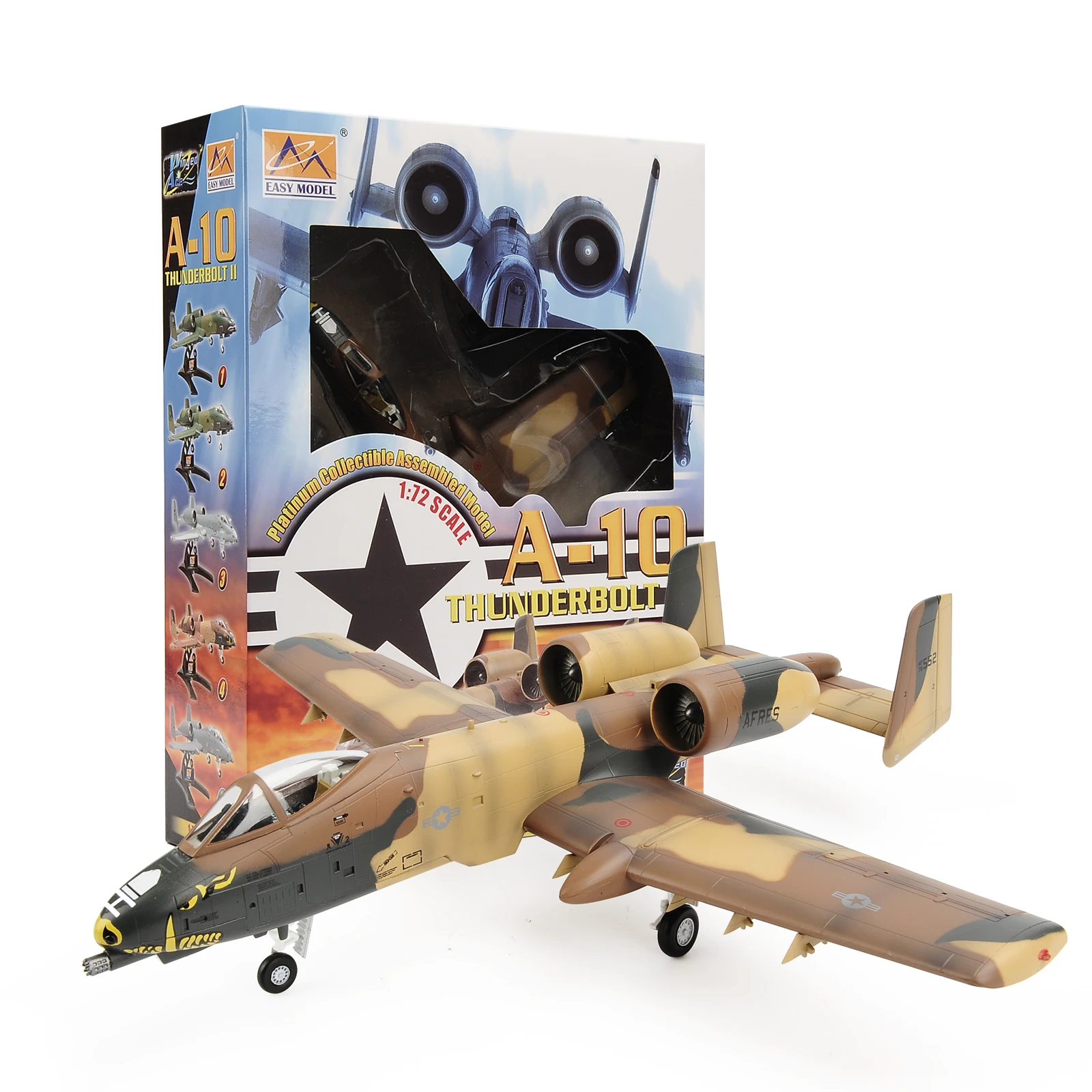

1/72 A-10 Thunderbolt II Attack Model Airplane & Dispaly Stand Kit Office Decor