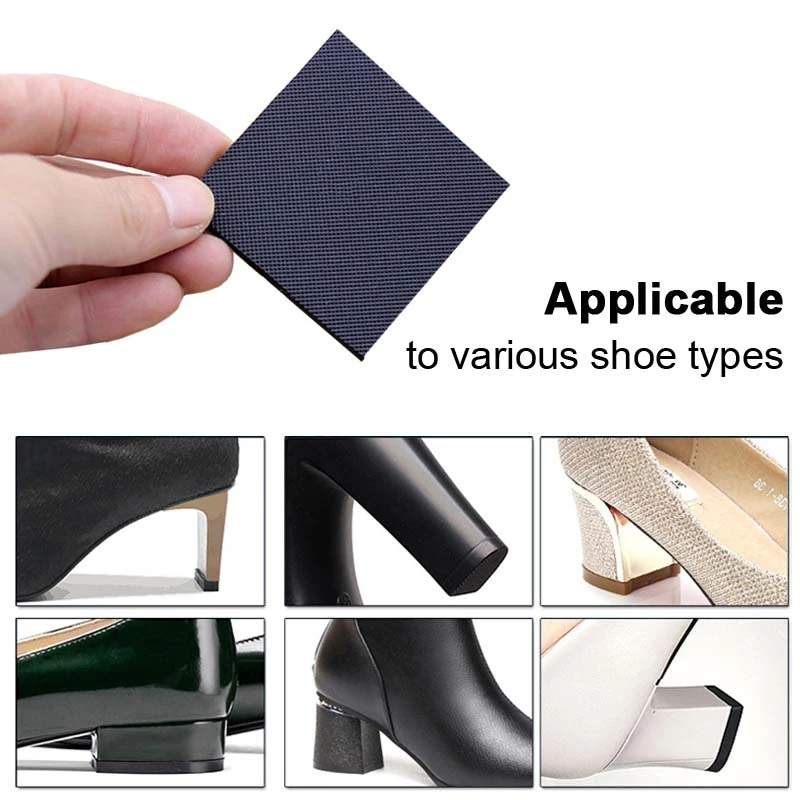 

Rubber Outsole Mat for Heels Women Sandals Protector Bottom Anti Slip Replacement Cover Soles No-Adhesive Cushion Soling Sheet