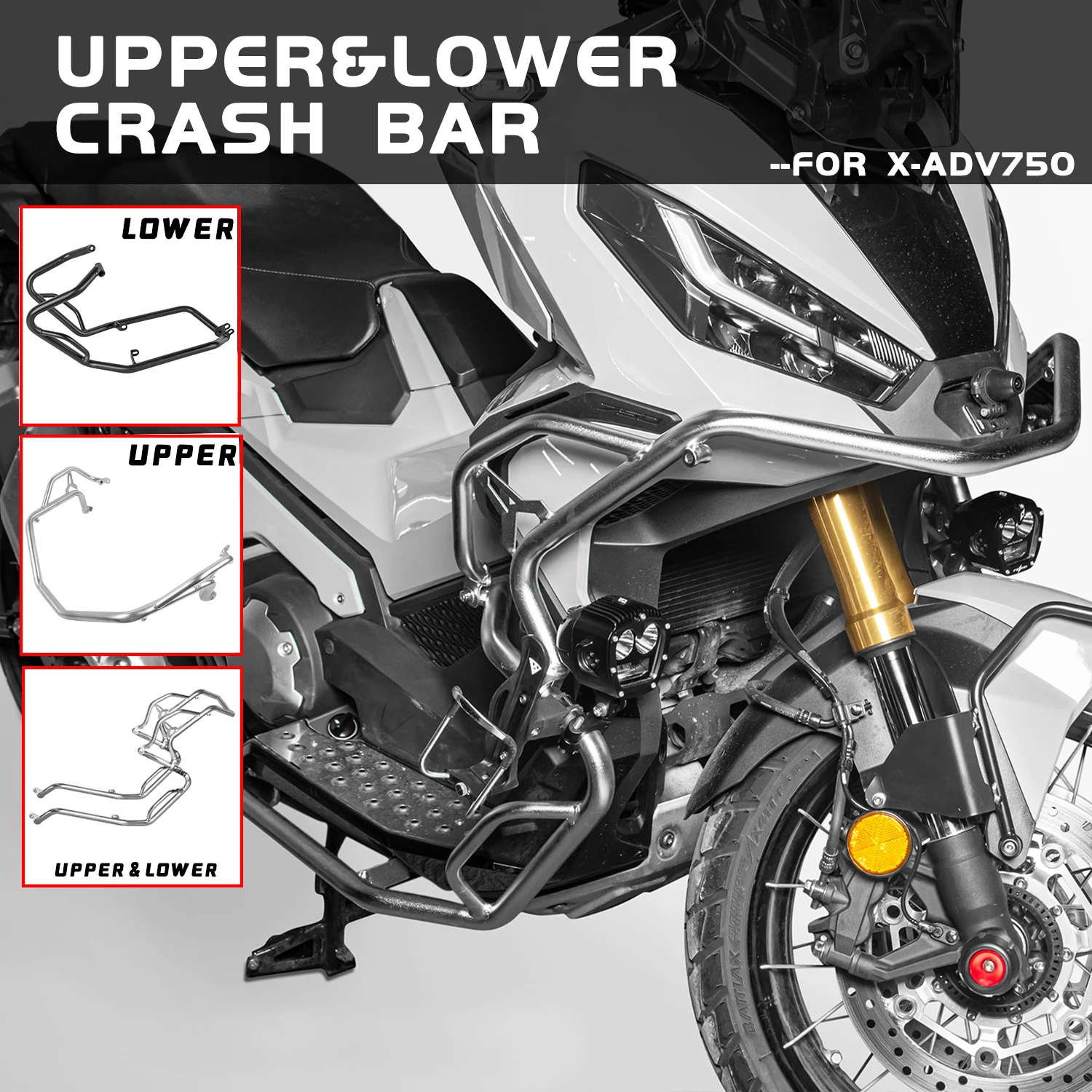 

X-ADV 750 Engine Guard Protector Bumpers Crash Bar Motorcycle Stainless Steel Protection for Honda XADV 750 XADV750 2021-2023