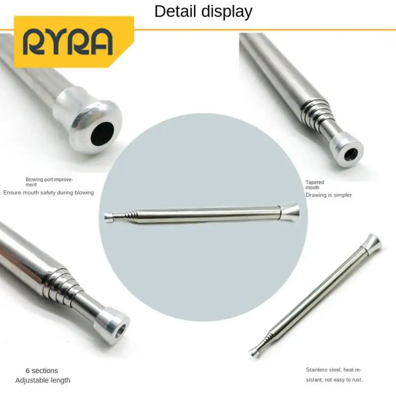 

Outdoor Torch Blowing Folding Outdoor Torch Stainless Steel Survival Tools Portable Windproof Camping Equipment Telescopic Torch